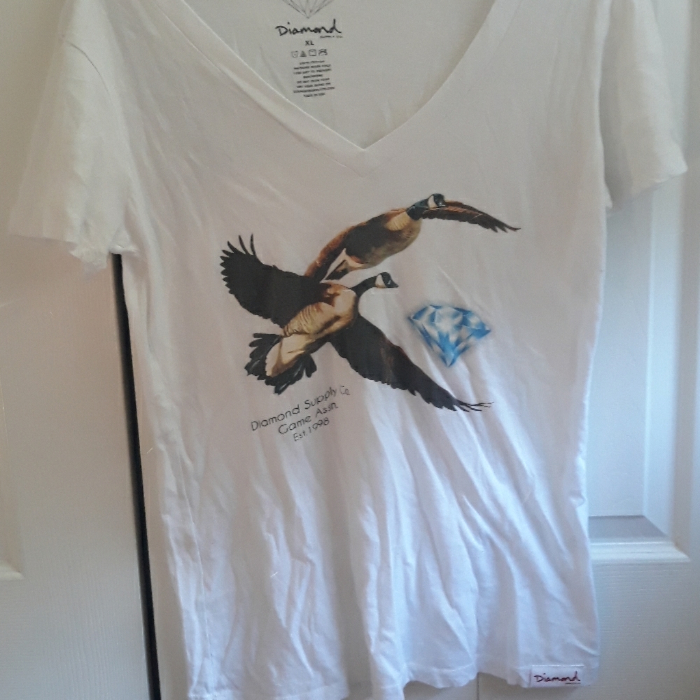 White v-neck t-shirt